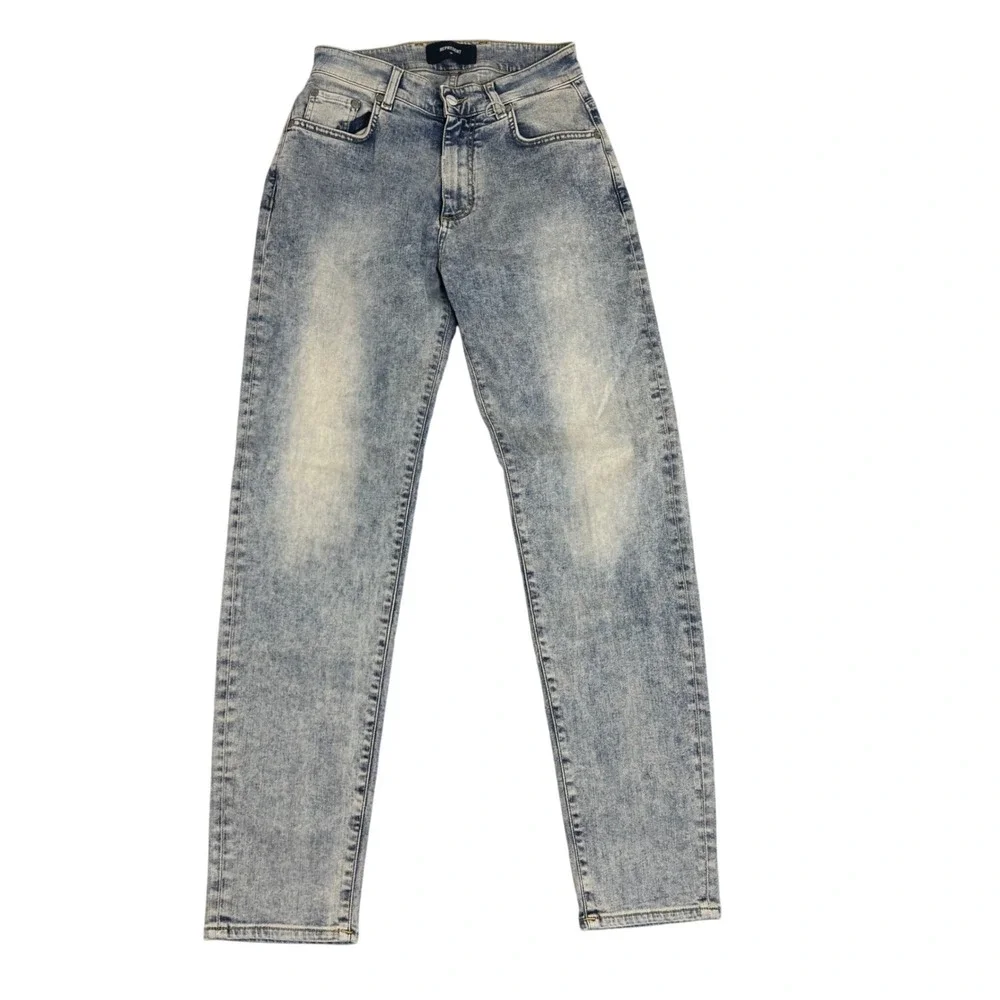 Represent Baggy Blue Cream Acid Wash Jeans Mens 28 M07048-25